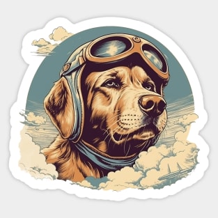 Aviator retriever Sticker